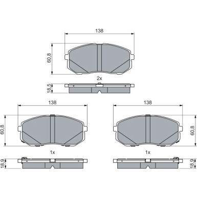 Bremsbelag 0 986 460 077 Bremsbelag 0 986 460 077
