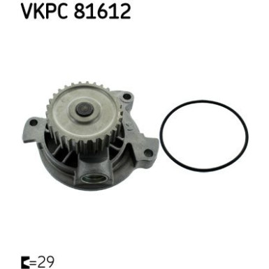 SKF Wasserpumpe VKPC 81612 SKF Wasserpumpe VKPC 81612