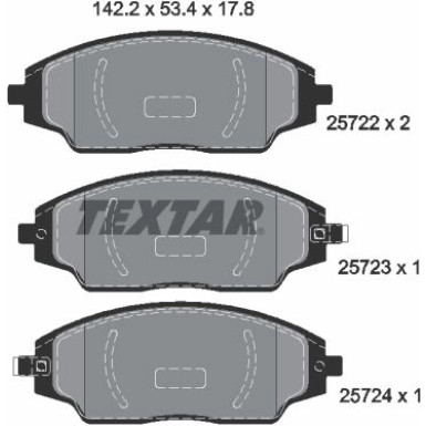 Bremsbelagsatz Chevrolet P. Aveo 1.2-1.8 11 2572201 Bremsbelagsatz Chevrolet P. Aveo 1.2-1.8 11 2572201