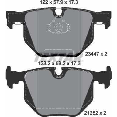 Bremsbelagsatz Bmw T. E65 01- 730-735 2344702 Bremsbelagsatz Bmw T. E65 01- 730-735 2344702