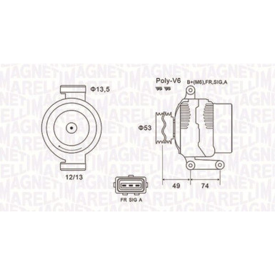 MAGNETI MARELLI Generator 063731635010 MAGNETI MARELLI Generator 063731635010