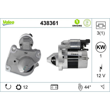 VALEO Anlasser 438361 VALEO Anlasser 438361