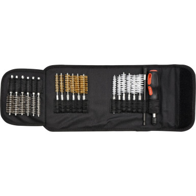 Rund-B÷rsten-Sortiment 20-Tlg. Nylon-Stahl-Messing YT-08195