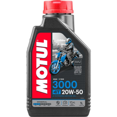 Motul 3000 Road / V-Twin 4T MA2 20W-50 1 Liter 3000 20W-50 4T 107318