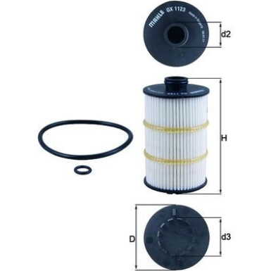MAHLE Ölfilter OX 1123D MAHLE Ölfilter OX 1123D