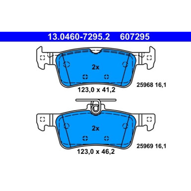 Bremsbelagsatz Peugeot T. 308 1.2-2.0 13 13.0460-7295.2 Bremsbelagsatz Peugeot T. 308 1.2-2.0 13 13.0460-7295.2
