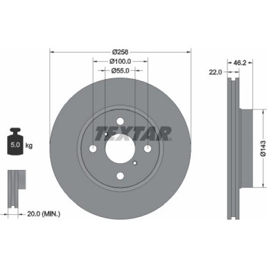 Bremsscheibe Toyota P. Yaris 1.0-1.5 05 92164203 Bremsscheibe Toyota P. Yaris 1.0-1.5 05 92164203