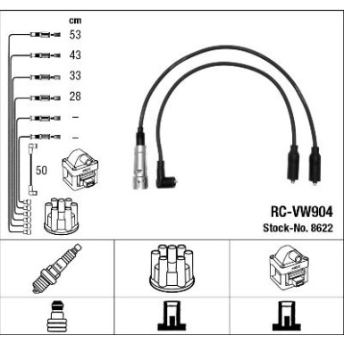 RC-VW904 NGK - Zündkabelsatz VW Golf IV 98-02 8622