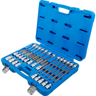BGS Bit-Einsatz-Satz Antrieb Innenvierkant 12,5 mm (1/2 ) Innensechskant 30-tlg 5181 BGS Bit-Einsatz-Satz Antrieb Innenvierkant 12,5 mm (1/2 ) Innensechskant 30-tlg 5181
