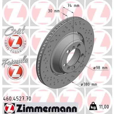 ZIMMERMANN Bremsscheibe 460.4527.70 ZIMMERMANN Bremsscheibe 460.4527.70