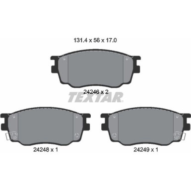 Bremsbelagsatz Mazda S. 6 02- 1.8B 2424601 Bremsbelagsatz Mazda S. 6 02- 1.8B 2424601