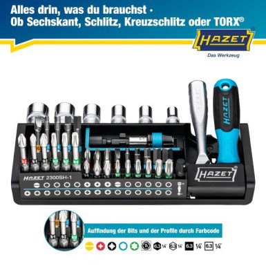 HAZET Set, Schraubendreher-Einsatz (Bits) 2300SH-1 HAZET Set, Schraubendreher-Einsatz (Bits) 2300SH-1