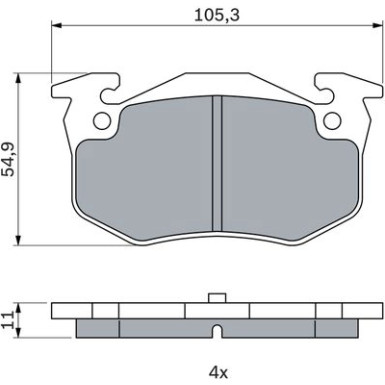 Bremsbelag 0 986 424 992 Bremsbelag 0 986 424 992