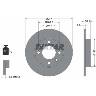 Bremsscheibe Citroen T. C3/Xsar 92111703 Bremsscheibe Citroen T. C3/Xsar 92111703