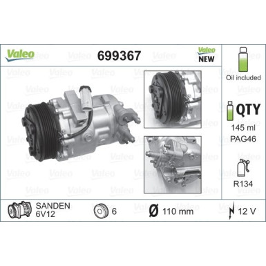 Kompressor, Klimaanlage 699367