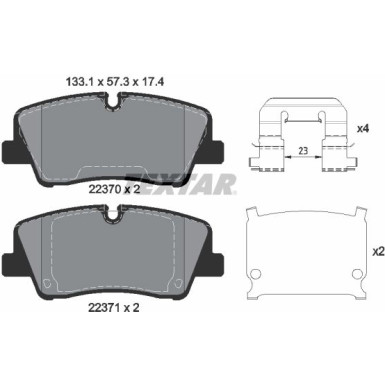 Bremsbelagsatz Hyundai T. H350 2.5 Crdi 15 2237001 Bremsbelagsatz Hyundai T. H350 2.5 Crdi 15 2237001