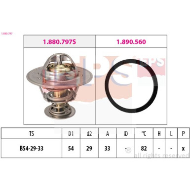 Thermostat, Kühlmittel 1.880.797 Thermostat, Kühlmittel 1.880.797