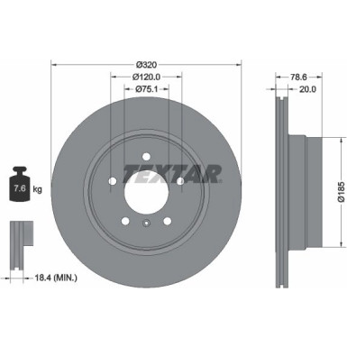 Bremsscheibe Bmw T. X5/X6 07- 320Mm 92161103 Bremsscheibe Bmw T. X5/X6 07- 320Mm 92161103