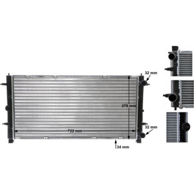 Kühler, Motorkühlung BEHR CR 398 000S