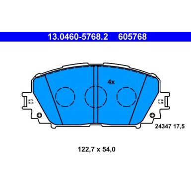 Bremsbelagsatz, Scheibenbremse 13.0460-5768.2 Bremsbelagsatz, Scheibenbremse 13.0460-5768.2