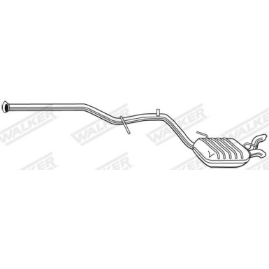 67 / Auspufftopf Mitte MERCEDES E 220 CDI 02 25111