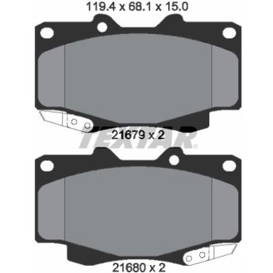 Bremsbelagsatz Toyota P. Hi-Lux 06 2168001 Bremsbelagsatz Toyota P. Hi-Lux 06 2168001