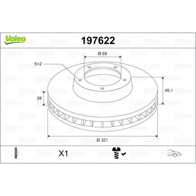 VALEO Bremsscheibe 197622
