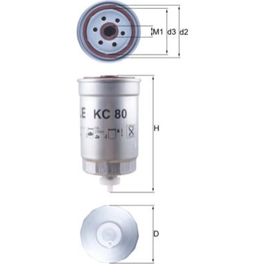 MAHLE Kraftstofffilter KC 80