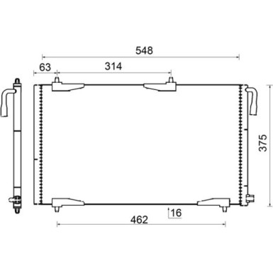 Kondensator, Klimaanlage AC 501 000S Kondensator, Klimaanlage AC 501 000S