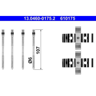 ATE Zubehör, Bremsbeläge 13.0460-0175.2 ATE Zubehör, Bremsbeläge 13.0460-0175.2