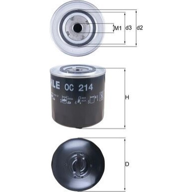 MAHLE Ölfilter OC 214 MAHLE Ölfilter OC 214