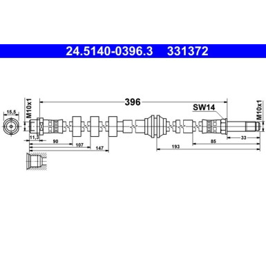 Bremsschlauch 24.5140-0396.3