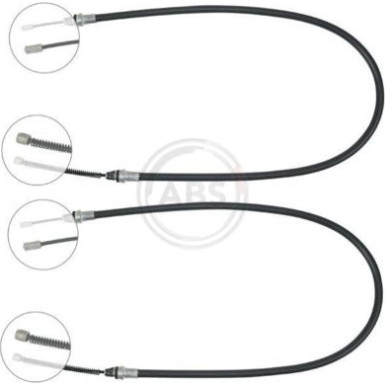 A.B.S. Handbremsseil Seilzug Festellbremse K16626 A.B.S. Handbremsseil Seilzug Festellbremse K16626