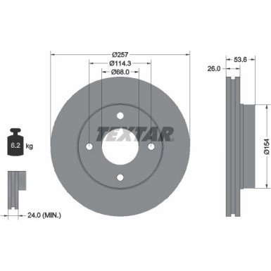 Bremsscheibe Nissan P. Nv200 1.5Dci/1.6 02/10 PRO 92253103