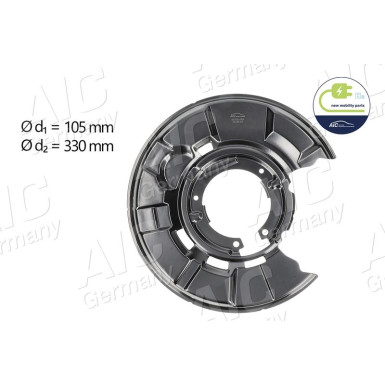 BREMSANKERBLECH H L D:300mm BMW 1ER E81/87/F20/21 / 2ER F22/23 NEW MOBILITY PARTS 85877