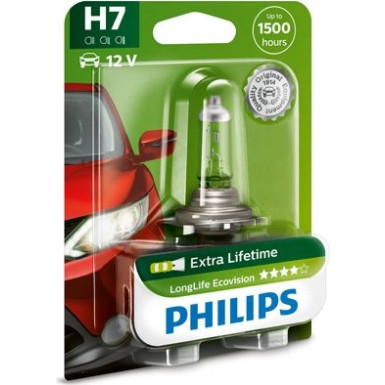 H7 LongLife EcoVision 1 Stk/Blister, max 4fache Lebensd 12972LLECOB1