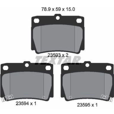 Bremsbelagsatz Mitsubishi T. Pajero 98 2359301 Bremsbelagsatz Mitsubishi T. Pajero 98 2359301