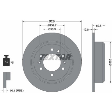 Bremsscheibe Kia T. Carnival 06- 2.9Crdi 92161800 Bremsscheibe Kia T. Carnival 06- 2.9Crdi 92161800
