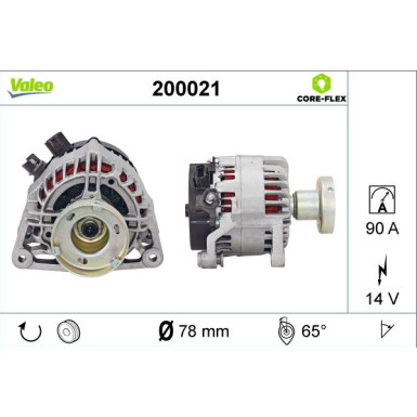 VALEO Generator 200021 VALEO CORE-FLEX VALEO Generator 200021 VALEO CORE-FLEX