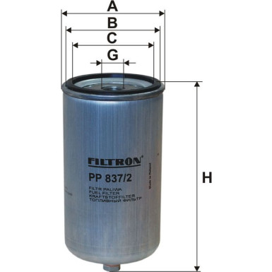 FILTRON Kraftstofffilter PP 837/2