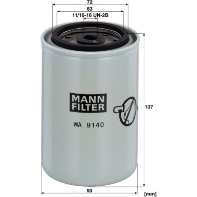 Mann & Hummel Industriefilter WA 9140 Mann & Hummel Industriefilter WA 9140