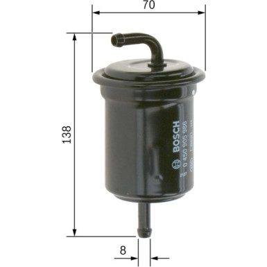 Kraftstofffilter SUZUKI,CHEVROLET 0 450 905 986