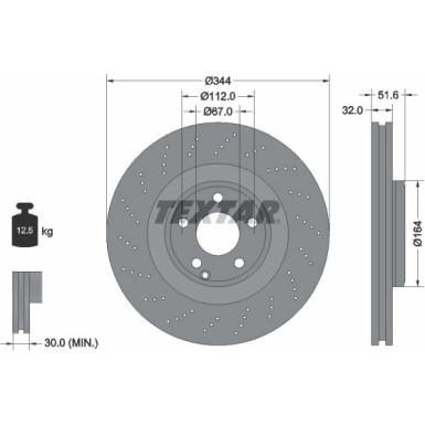 Bremsscheibe Db P. X218 3.0-3.5 Amg 12 PRO+ 92289905
