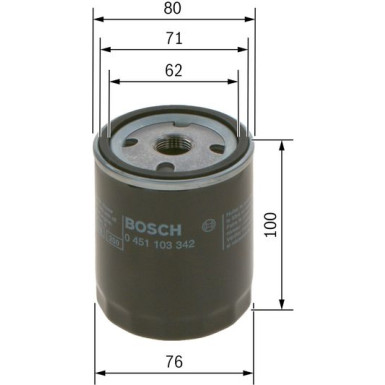 Ölfilter LAND ROVER 0 451 103 342