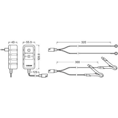 Osram BATTERYcharge 901 Intelligentes Batterielade und Wartungsgerät 1St OEBCS901