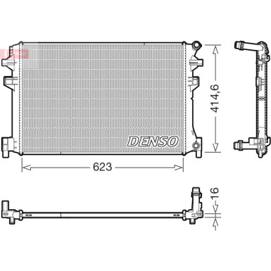 DENSO Kühler, Motorkühlung DRM02048 DENSO Kühler, Motorkühlung DRM02048