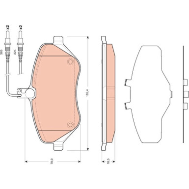 Bremsklötze VA CITROEN C5,C6,407 05 GDB1663