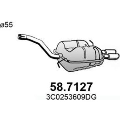 Endschalldämpfer VW Passat 05 58.7127