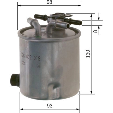 Kraftstofffilter DACIA,RENAULT F 026 402 019