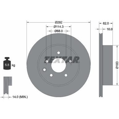 Bremsscheibe Nissan T.Leaf/Qashqai/X-Trail 01 PRO 92144003